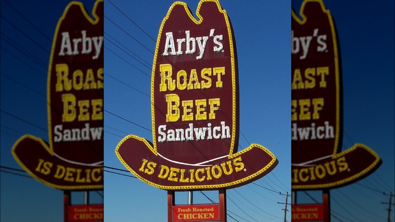 Vintage hat-shaped Arby's sign