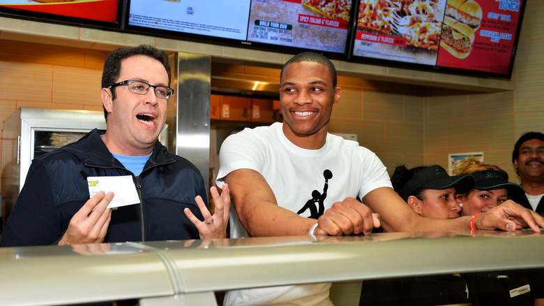 jared fogel at subway counter