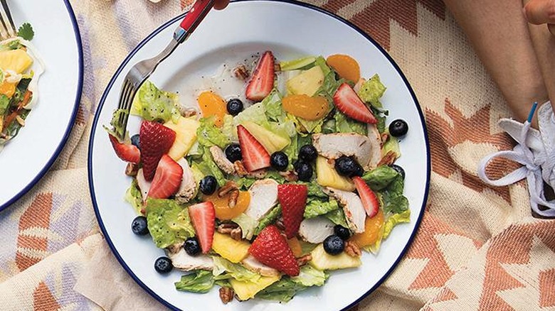 Strawberry poppyseed salad and legs