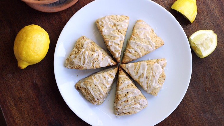 Plate of lemon scones 