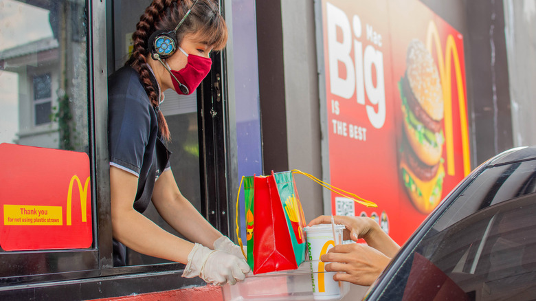 McDonald's drive-through window