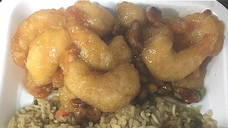 Panda Express Shrimp with rice