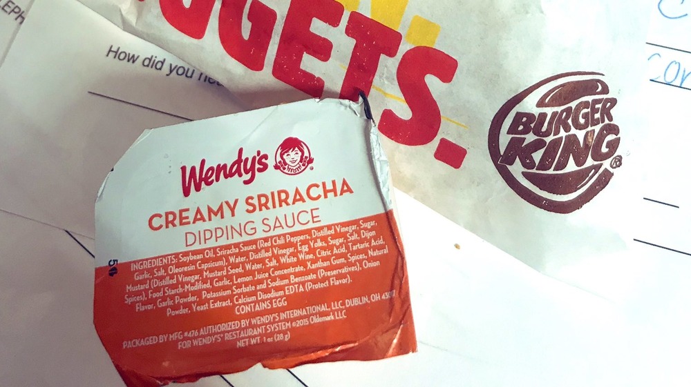 Packet of Wendy's Sriracha Sauce 