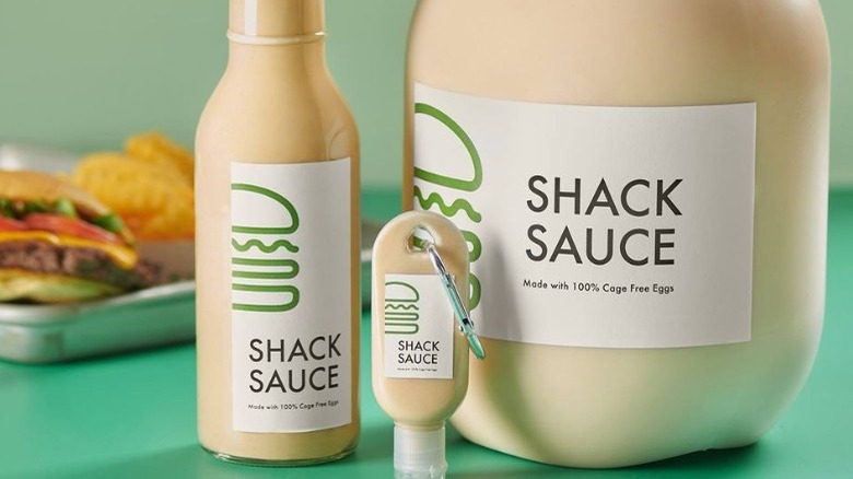 Three sizes of Shake Shack sauce