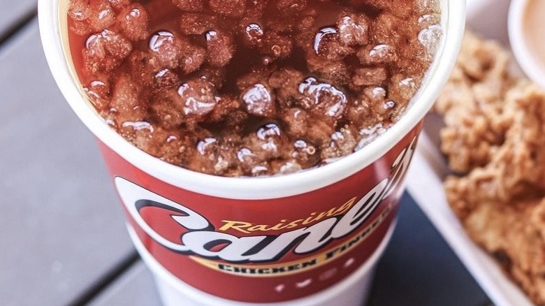 A up close look at Raising Cane's sweet tea