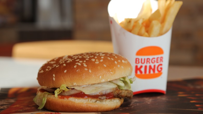 Burger King whopper jr and french fries