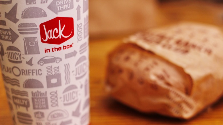 Jack in the Box dirink and food