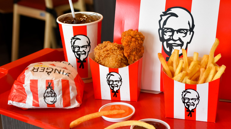 KFC chicken and food