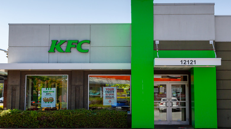 A green, plant-based KFC outlet