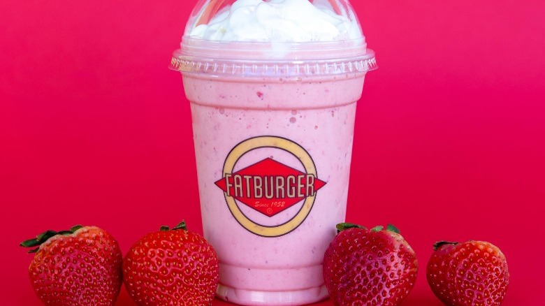 Fatburger strawberry milkshake