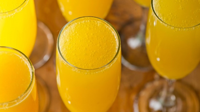 Glasses of mimosas