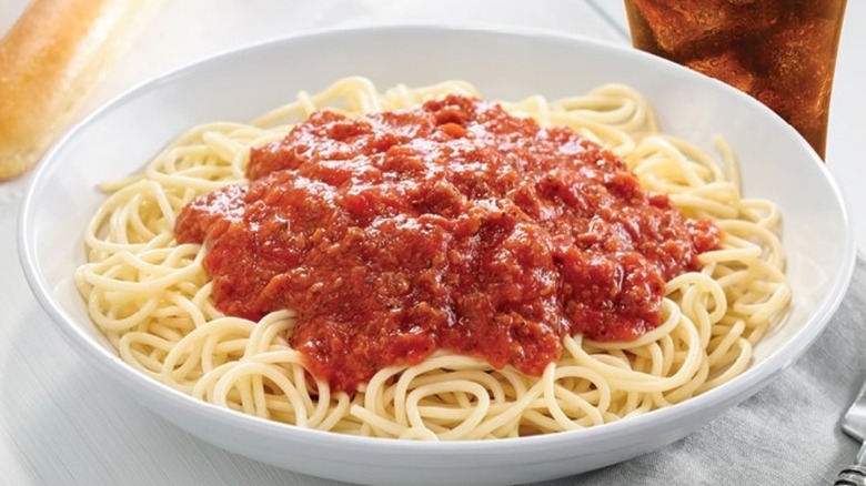 bowl of spaghetti with Meat Sauce