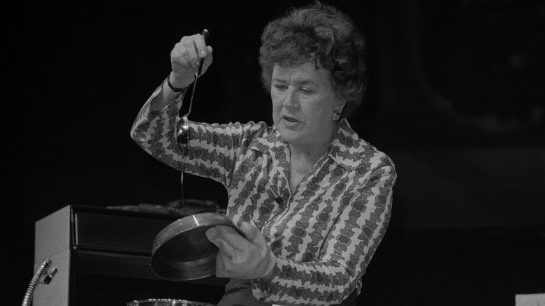 Julia Child cooking on tv