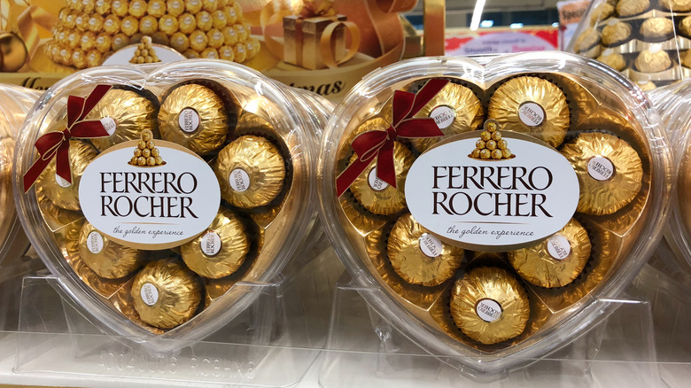 Ferrero heart-shaped gift boxes