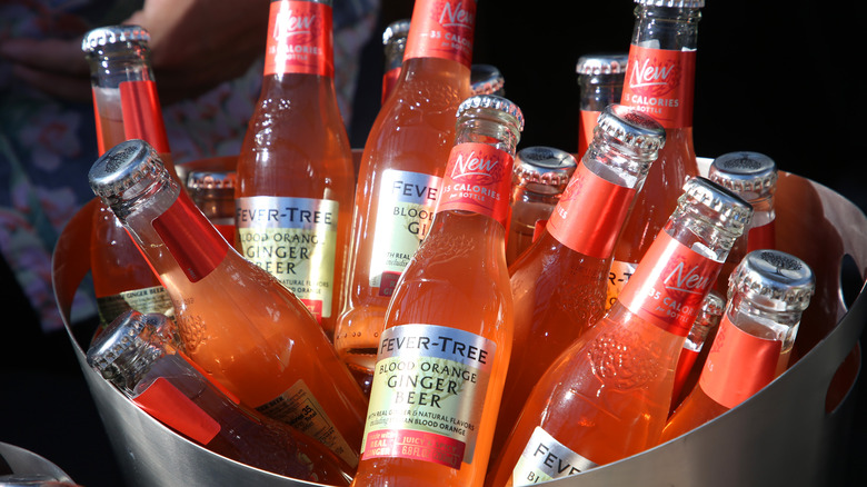 Blood orange ginger beer in bucket