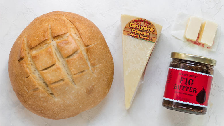 sandwich ingredients on counter 