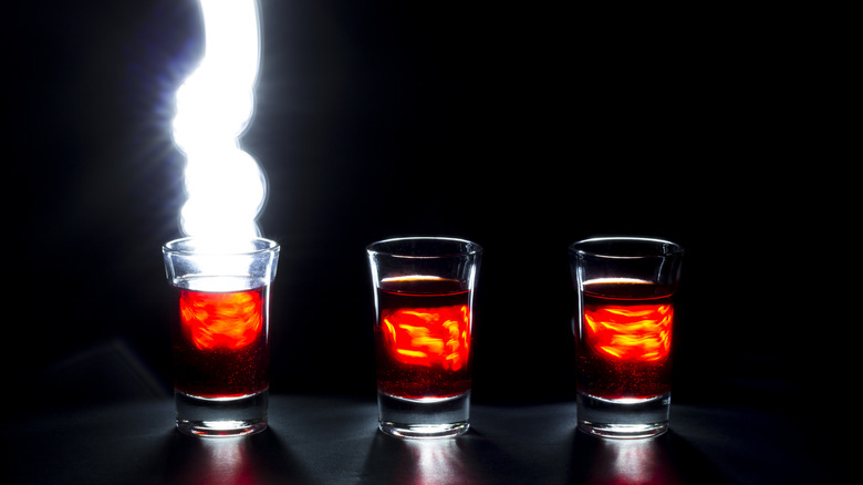 Shots of Fireball whisky