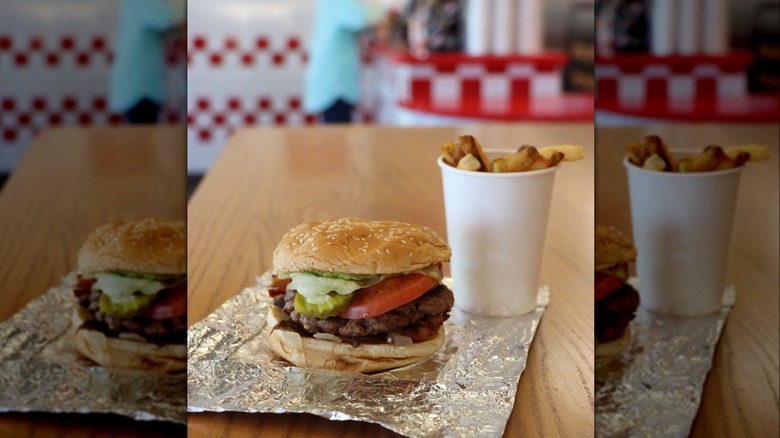 Five Guys burger and fries