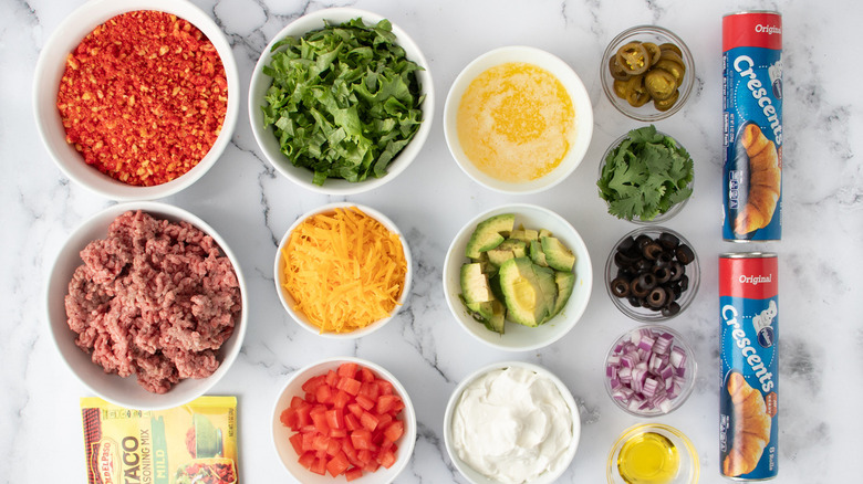 ingredients for taco ring