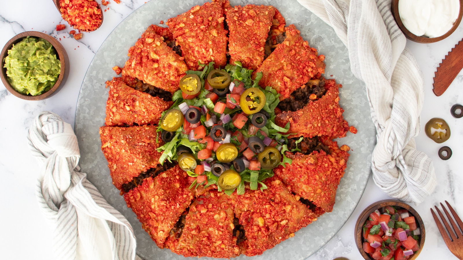 Flamin' Hot Cheetos Taco Ring Recipe