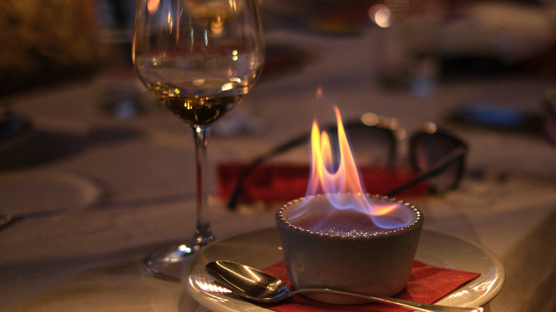 Flambé crème brûlée