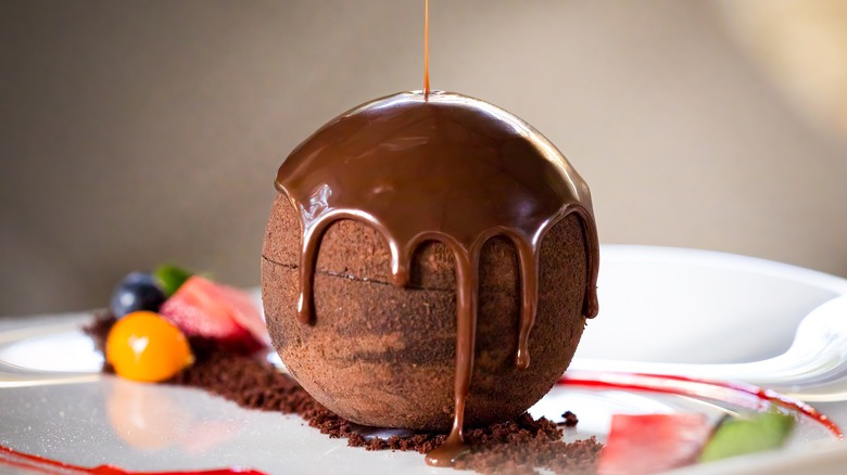 Melting chocolate ball