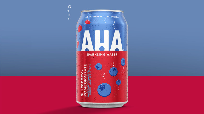 Blueberry Pomegranate AHA sparkling water can