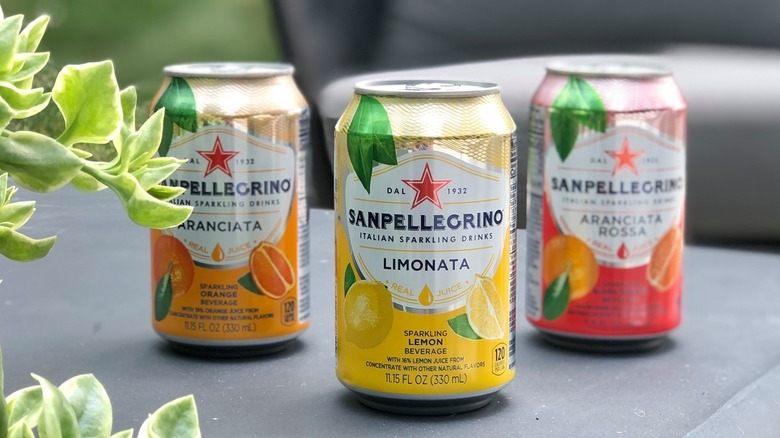 Three Sanpellegrino drinks