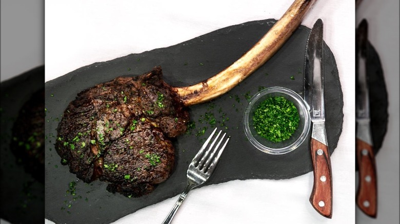 fleming's tomahawk steak