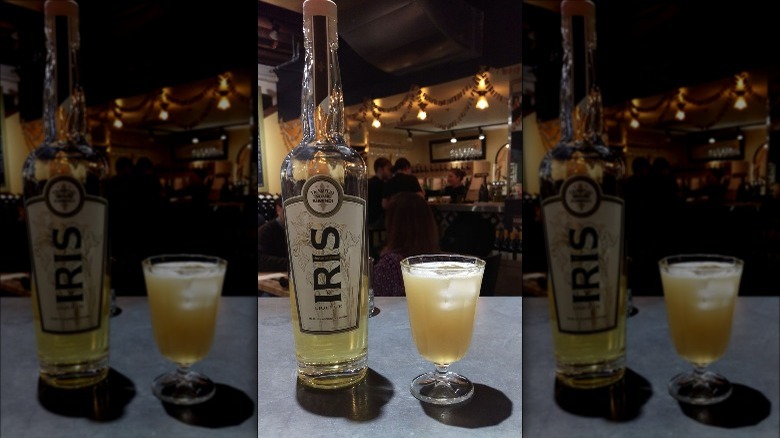 Elixir Craft Spirits Iris Liqueur in a bar