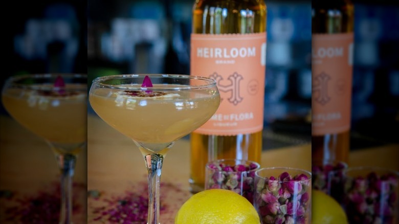 Cocktail and Heirloom Creme de Flora