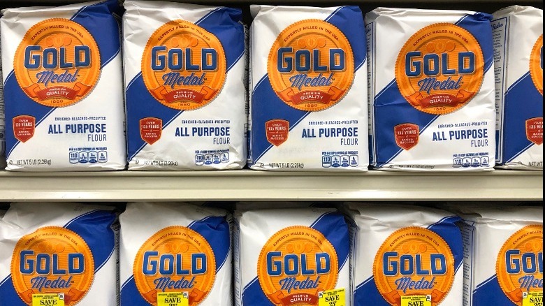 Gold medal flour bags shelf