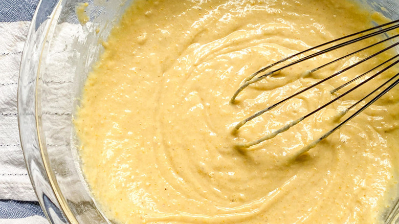 batter for fluffy cornbread muffins