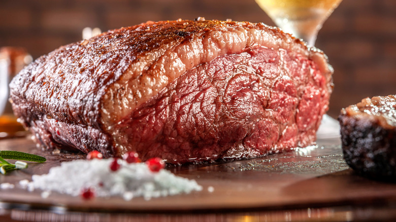 Whole picanha roast on a plate