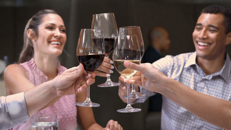 people drinking wine at Ruth's Chris