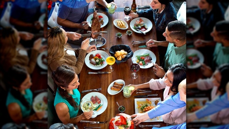 Group eating at Fogo de Chão