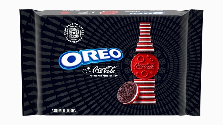 Close-up on Oreo Coca-Cola cookie package