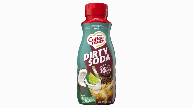 Bottle of Coffee Mate Dirty Soda Coconut Lime