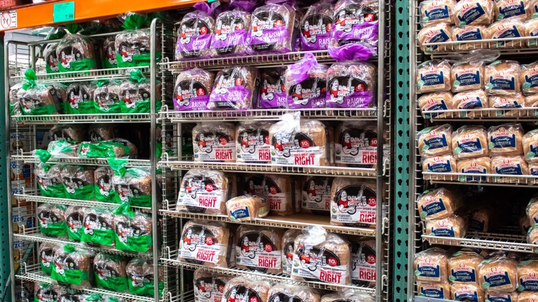 Packages bread brands at Costco