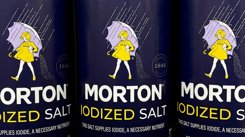 Three cartons of Morton salt