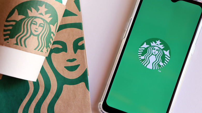 The Starbucks siren logo