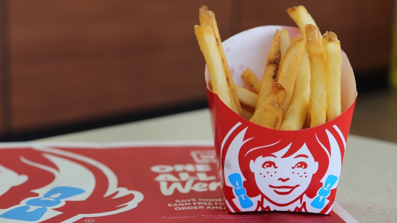 A bucket of Wendy's fries