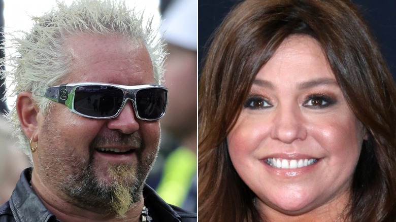 Guy Fieri and Rachael Ray smiling