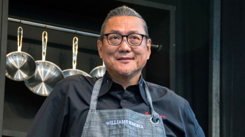 Masaharu Morimoto wearing apron