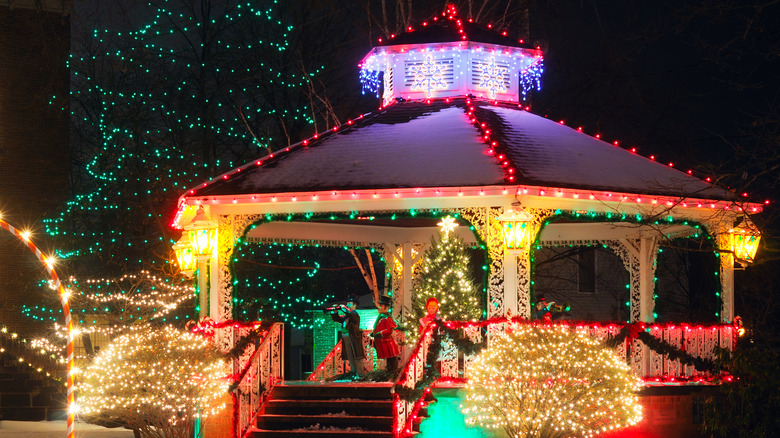 small town christmas gazebo