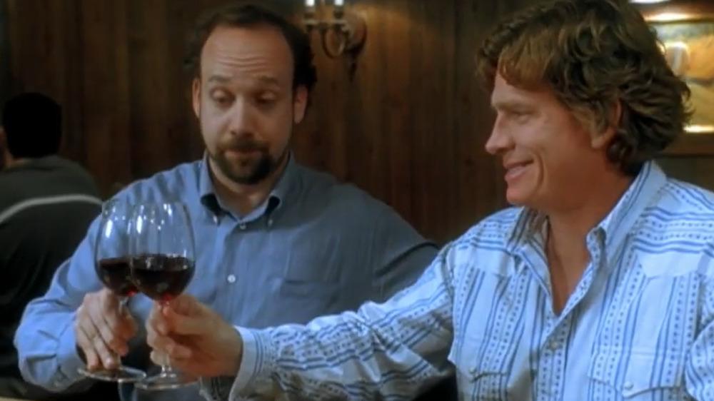 Paul Giamatti Thomas Haden Church Sandra Oh Virginia Madsen drink wine in Sideways