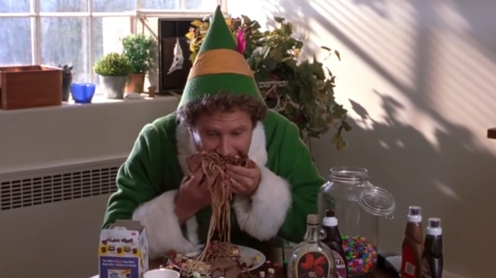 Will Ferrell Elf spaghetti breakfast scene