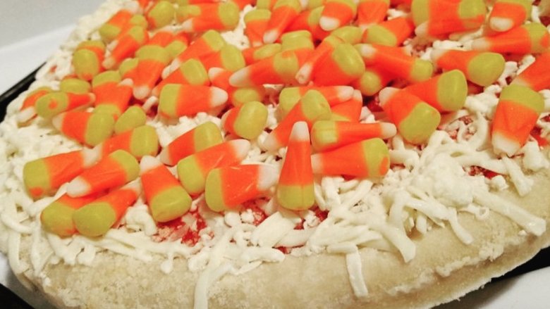 Candy corn pizza