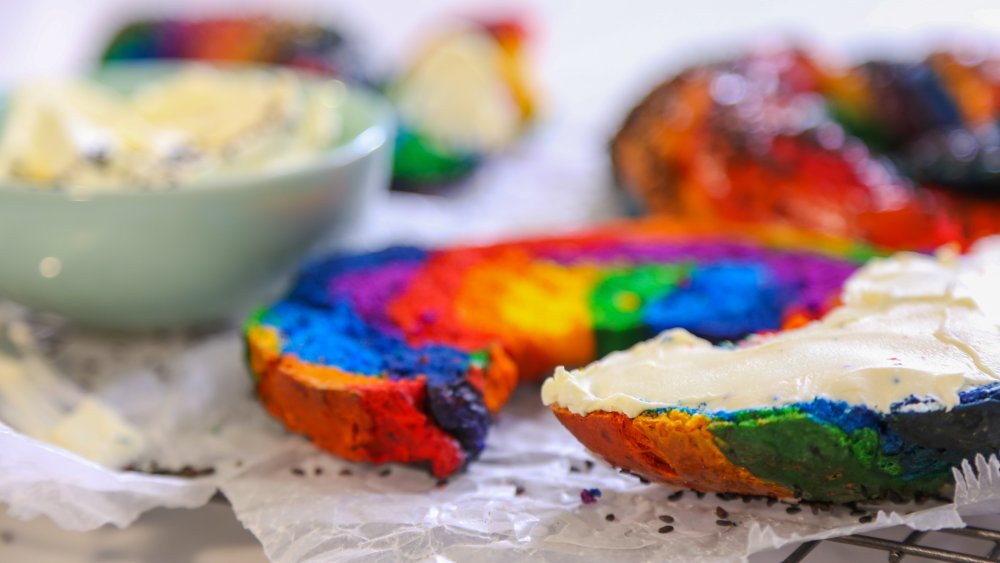 rainbow bagel