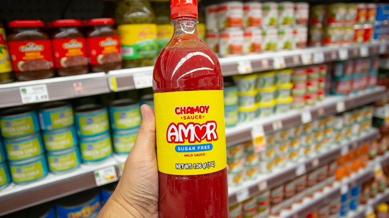 Chamoy sauce in store